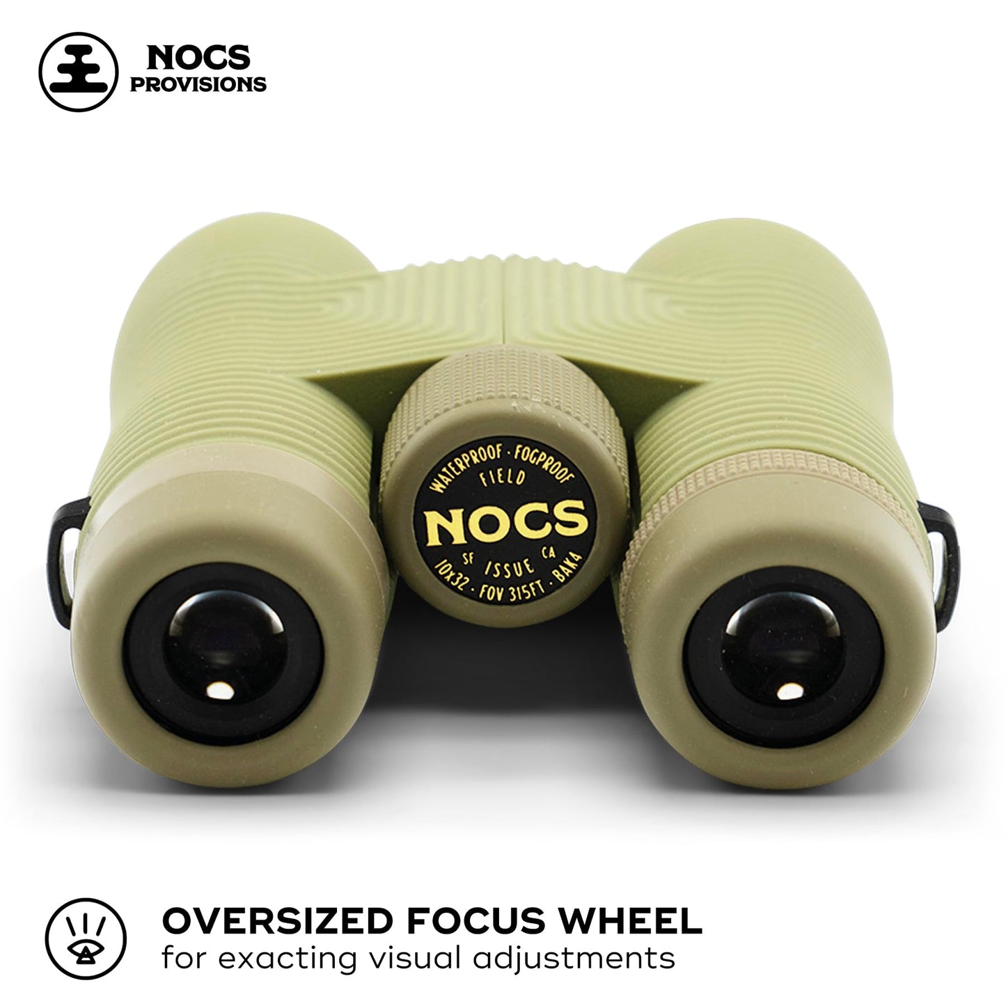 Nocs Provisions Field Issue Compact 10x32 Waterproof Binoculars, Shockproof, Fogproof, 10X Magnification, Bak4 Prism, Multi-Coated Lenses for Adults & Kids, Bird Watching, Hunting & Wildlife Viewing