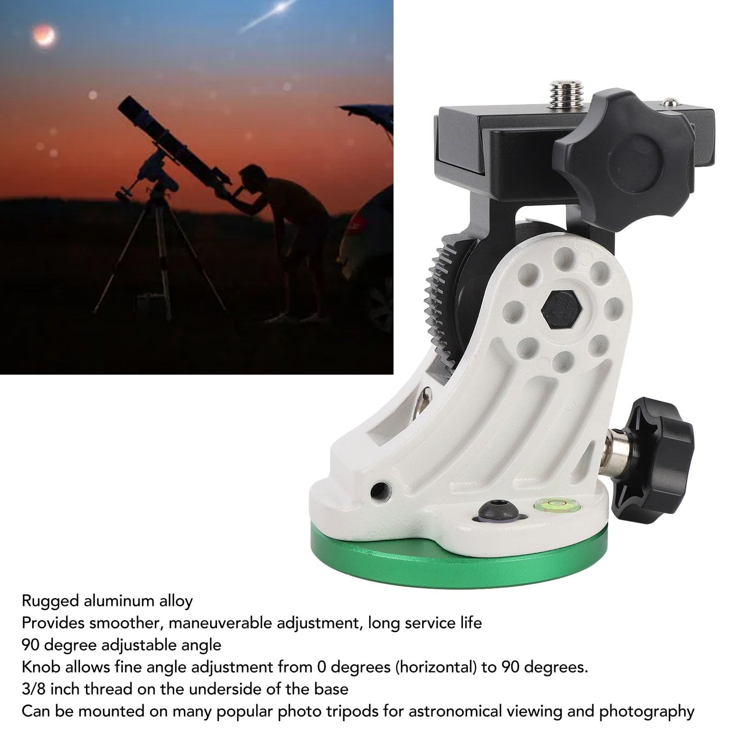 Telescope Mount, Latitude Adjustment Seat for for Star Field, Equatorial Wedge Instrument Latitude Base, 90° Adjustable, Astronomy Telescope Accessory