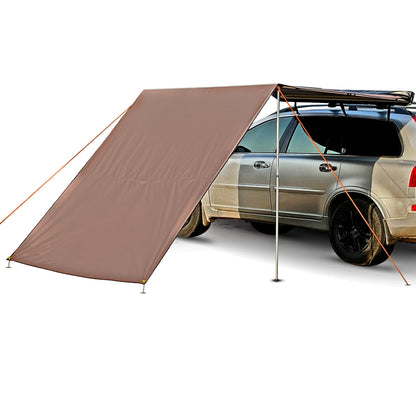 Offroading Gear 4x4 Accessories| Roof Rack Awning (Retractable) W/Free Side Extension | 6.5' x 6.5'| for SUV| RV| Jeep| Truck| Van| Car| Etc.
