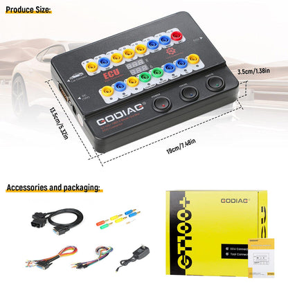 Godiag GT100+ OBDII Breakout Box, Advanced OBD and CAN Protocol Detector for ECU Bench Testing and Car Diagnostics