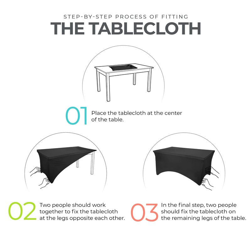 Utopia Kitchen Spandex Tablecloth 10 Pack [6FT, Orange] Tight, Fitted, Washable and Wrinkle Resistant Stretch Table Cloth Rectangle Cover for Trade Show, Weddings & Parties [72Lx30Wx30H Inch]