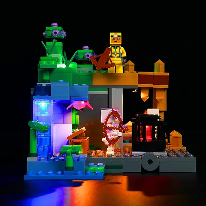 Upgraded Light Kit Compatible with Lego Minecraft The Skeleton Dungeon Set Lights Decoration Compatible with Lego 21189 Best Gifts for Adults (Model Not Included)