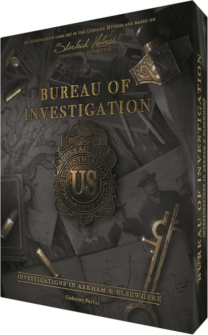 Bureau of Investigation: Investigations in Arkham &amp Elsewhere Board Game Cooperative Mystery Game for Kids &amp Adults Ages 14+ 1-8 Players 120-240 Minute Playtime Made by Space Cowboys
