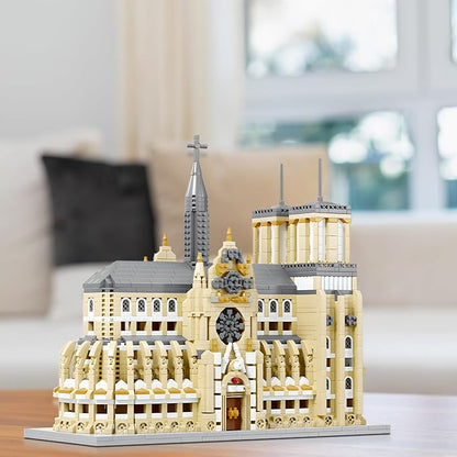 Notre Dame Cathedral Miniature Block Set (2908 Pieces) - Landmark Model Puzzle Toy Suitable for Children and Adults as a Gift