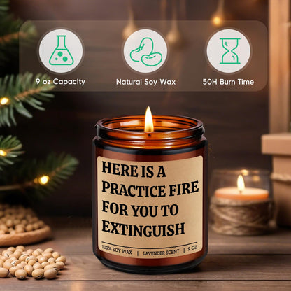 GSPY Scented Candle, Firefighter Gifts for Men, Women - Fire Fighter, Fireman Gifts for Him - Funny Firefighter Graduation, Fathers Day, Birthday Ideas for Boy, Dad, Boyfriend - Fire Fighter Accessory