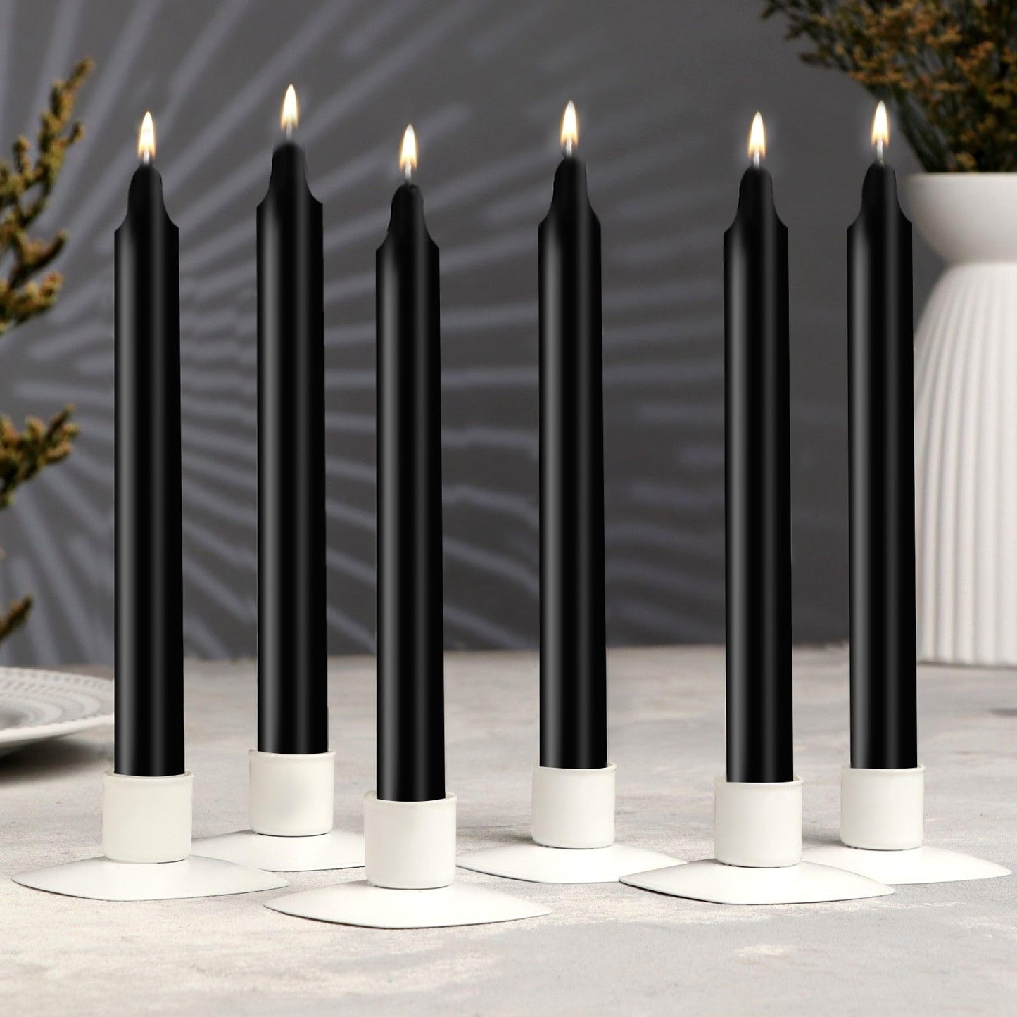 24 Pack Black Spell Chime Candles – Premium Mini Unscented Taper Candles for Rituals, Prayer, Meditation, Altar, Spells – 4" Tall – Ideal for Witches & Spiritual Practices