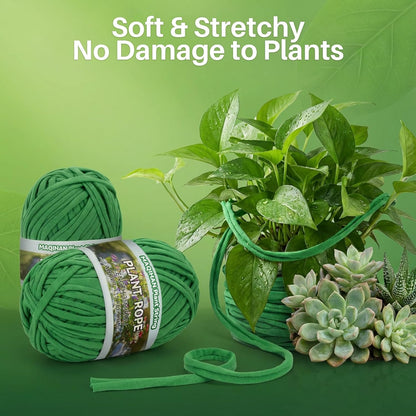 Skiennix Garden String - 2 Pack Plant Ties for Tree Support | 35M Roll, Green Soft Twine for All Plants