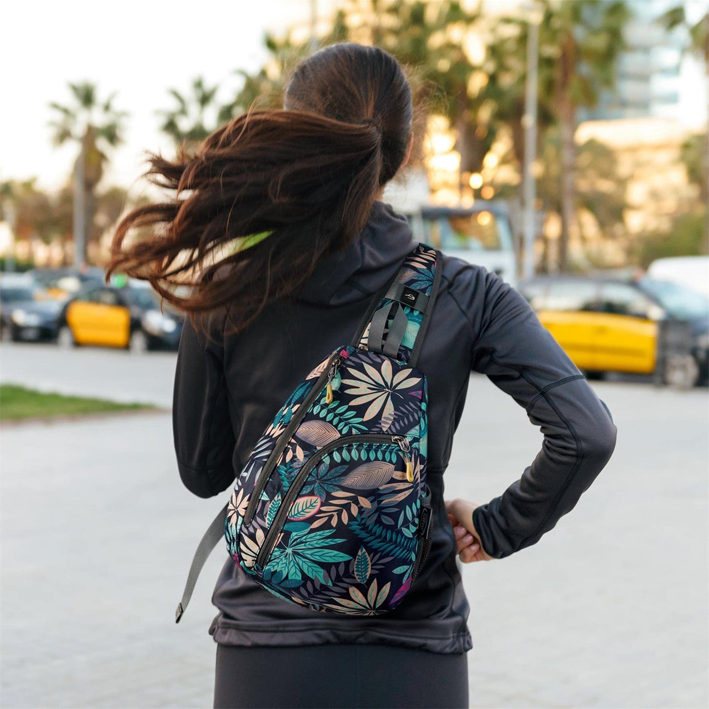 G4Free RFID Sling Bag Crossbody Backpack Casual Chest Shoulder Daypack Gym Bag for Hiking Travel 7L