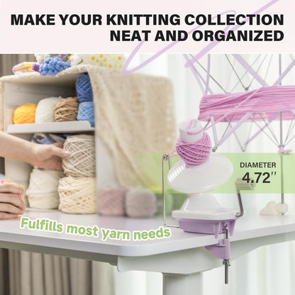 INMAKER Yarn Winder and Swift, Ball Winder and Swift Combo for Crocheting & Knitting, Quick Install Yarn Spinner, Essential Tool for Crafting Enthusiasts
