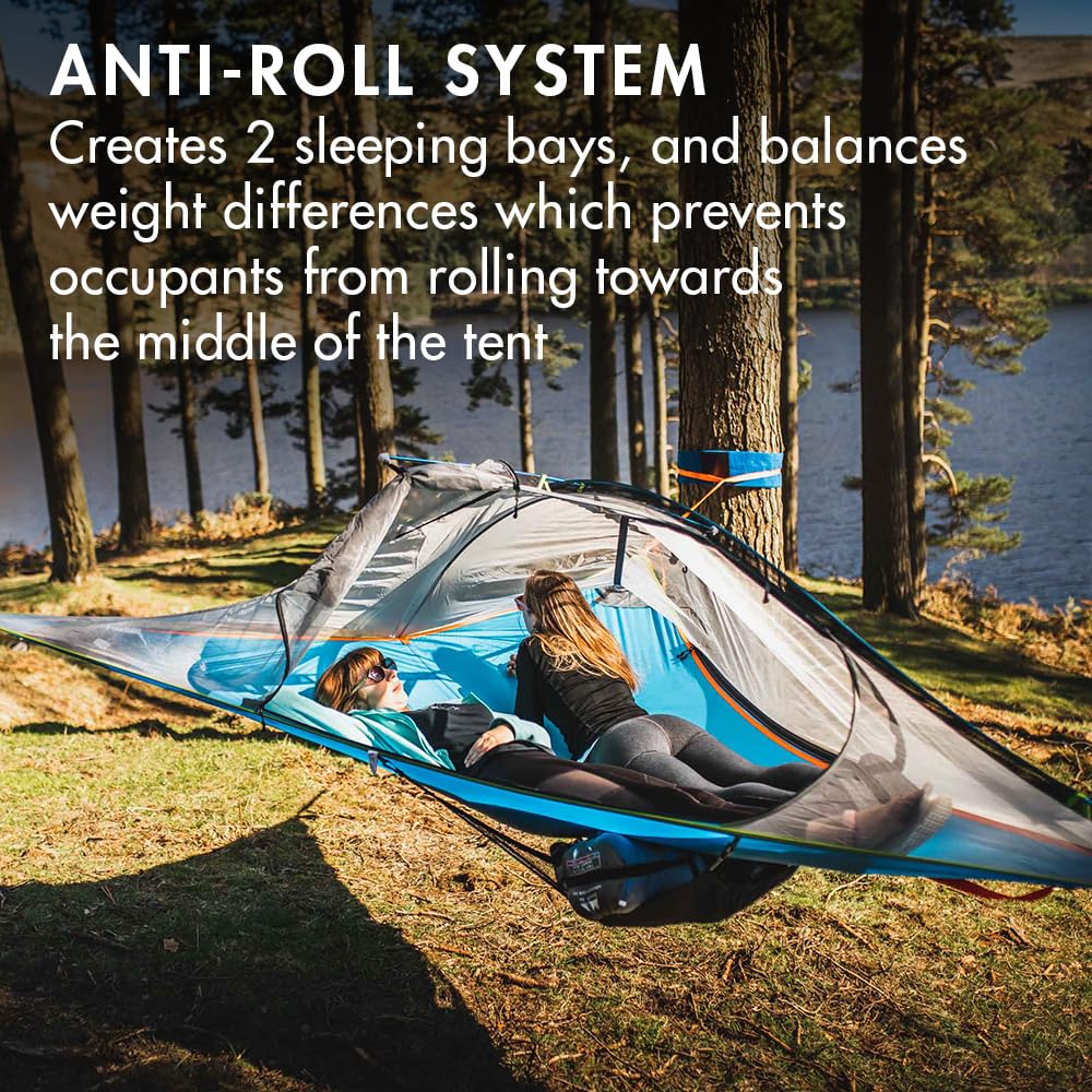 Tentsile Flite+ V3 Lightweight Camping Tent Hammock, Portable Treehouse for Backpackers, Backyards, Nature Lovers, Designed in The UK (Dark Green)