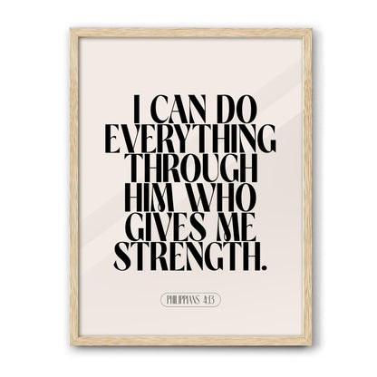 iHery Natural OAK Wood Jesus and Peter Walk on Water Framed Wall Art, 12x16 in Modern Sketch Bible Verses Canvas Art Decor, Beige Logs Boho Scripture 1Pack for Living Room Bedroom