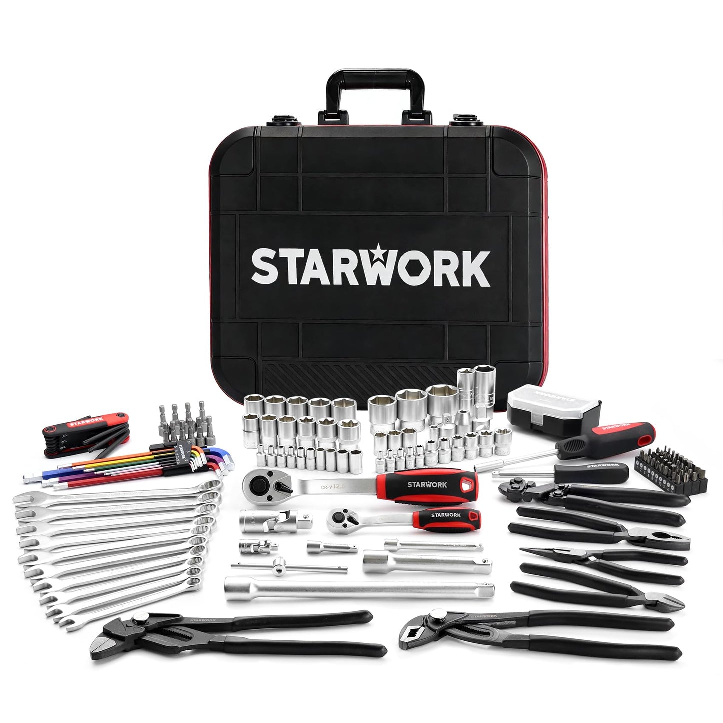 STARWORK TRUE MECHANIC™ 169-Piece Mechanics Tool Set, Professional, Metric