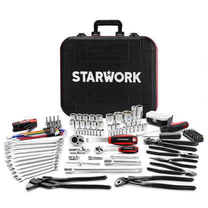 STARWORK TRUE MECHANIC™ 169-Piece Mechanics Tool Set, Professional, Metric