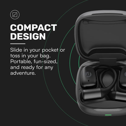 Raycon Essential Open Ear Earbuds – Open Ear Headphones, Earbuds Wireless Bluetooth, Sweat & Water-Resistant Earphones, Running Headphones with Ultra-Lightweight Design, 36 Hours Battery Life (Mint)