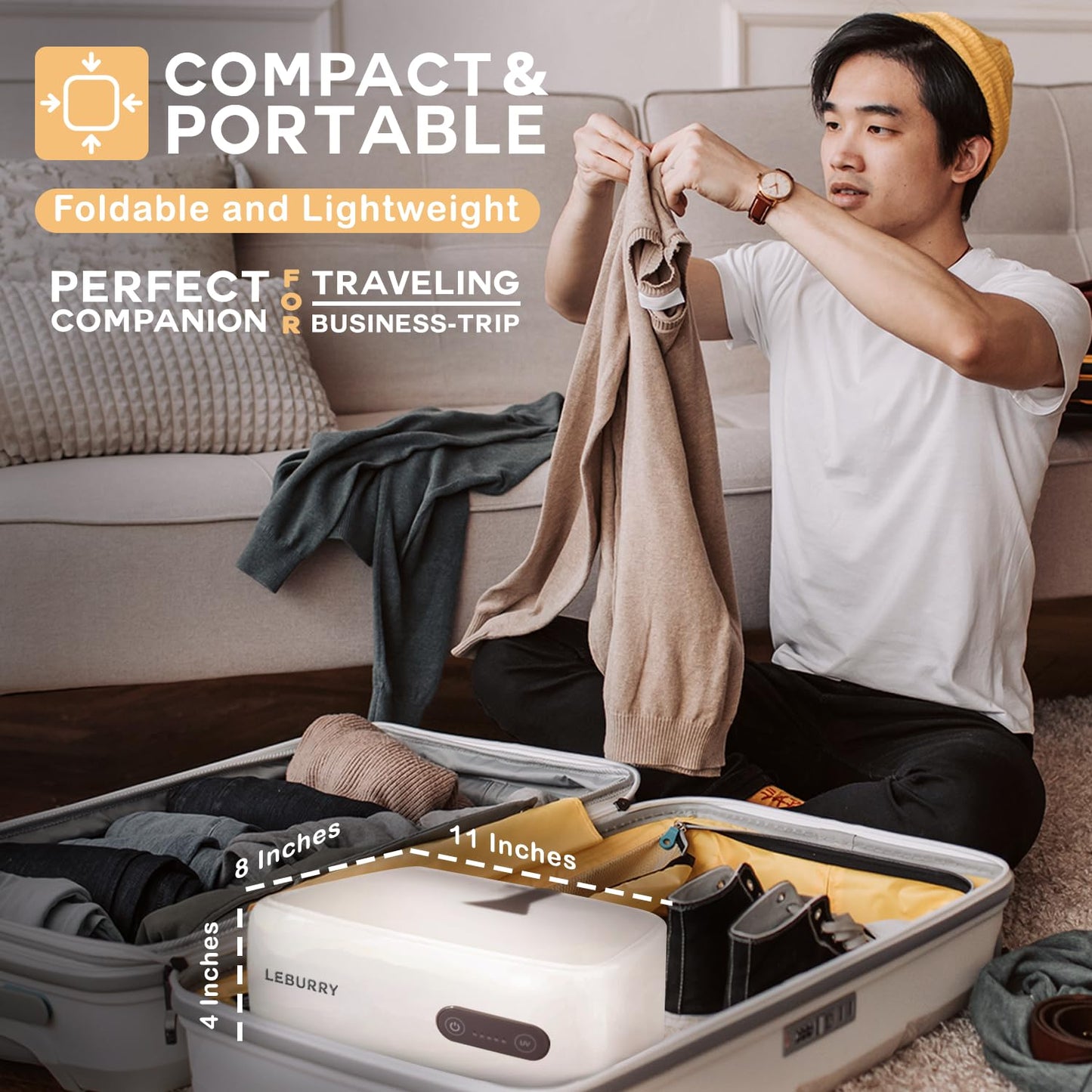 Foldable Washing Machine & Portable Clothes Dryer for Laundry, Baby Clothes, Underwear, Socks