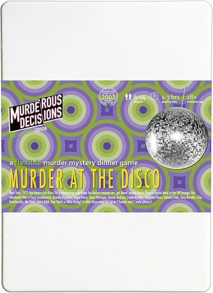 Murder at The Disco 6-14 Player Murder Mystery Dinner Party Game