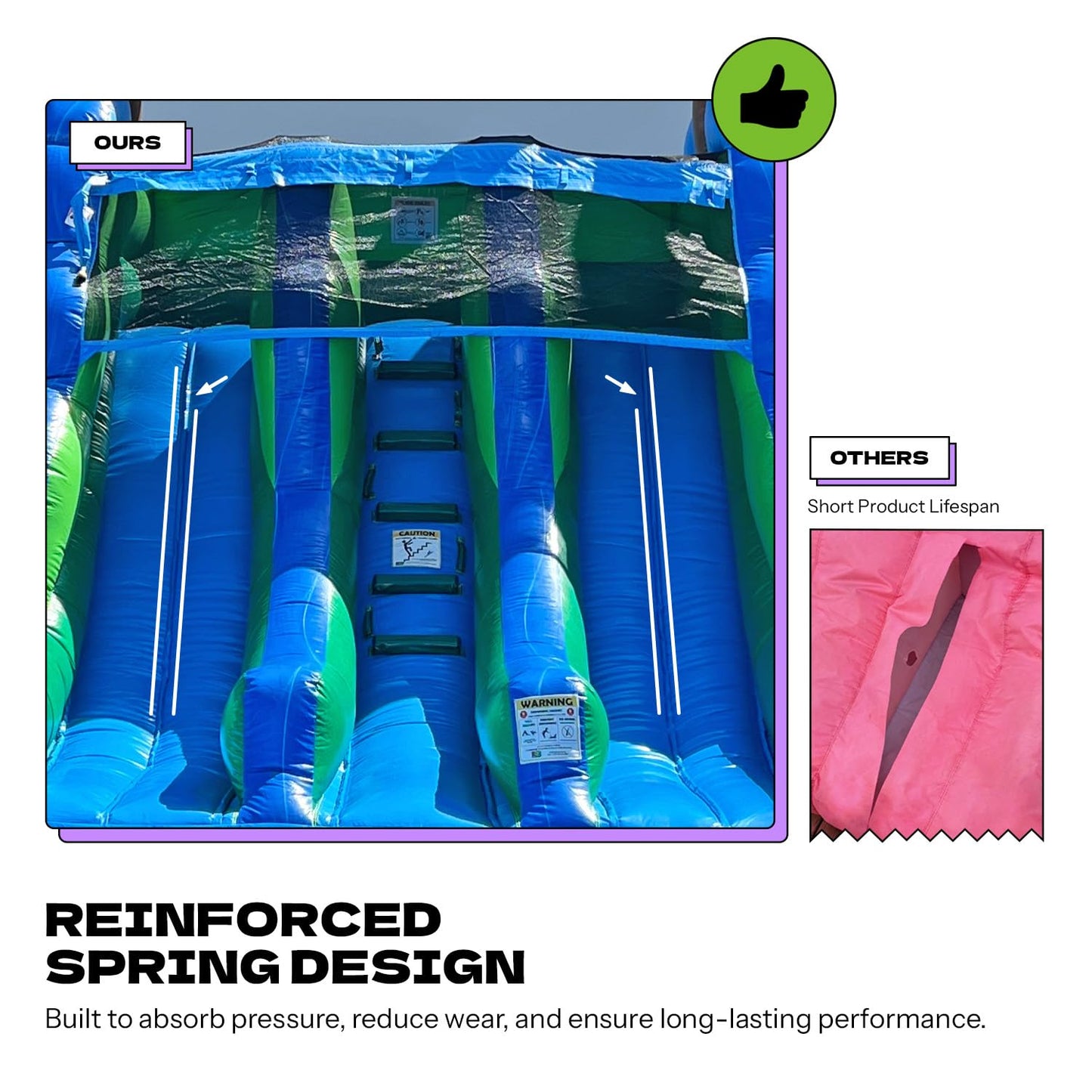 POP JUMP 13ft Tall Topical Inflatable Water Slide Dual Lane with Pool- 23ft Long, 100% PVC Vinyl, Commercial Reinforced, Backyard Summer Play, Wet/Dry Fun, Front Entry for Supervision, Includes Blower