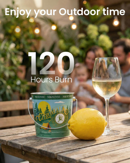 M&SENSE Citronella Candles Outdoor, Citronella Eucalyptus Scented Candle 19.4 oz,Eucalyptus Lemongrass Candle Outdoor,Lemongrass Summer Citronella Candles for Patio Camping, 120 Hours Burn