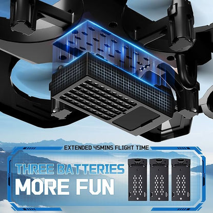 RC Planes with 3 Batteries for Kids Adults Foam Remote Control Airplane Jet Helicopter Drone Toys for Kids Adults 8-12 12-16 Remote Control Plane Airplane Toys with Led Lights