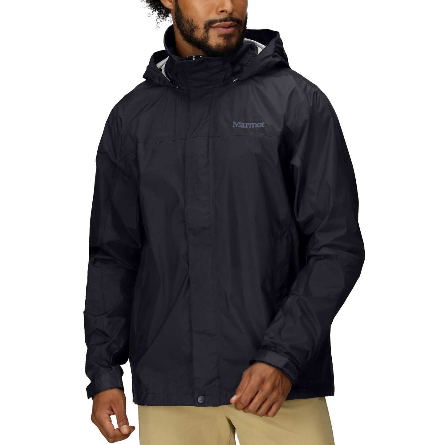 MARMOT Men's PreCip Eco Lightweight & Waterproof Rain Jacket, Black - Latest Collection, X-Large