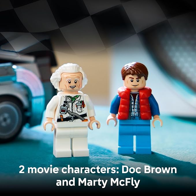 LEGO Speed Champions Time Machine from Back to The Future Building Toy for Kids - Pretend Play &amp Display Car Toy W/2 Build Modes for Boys &amp Girls Ages 9+ - Gift Ideas for Birthdays &amp Fans
