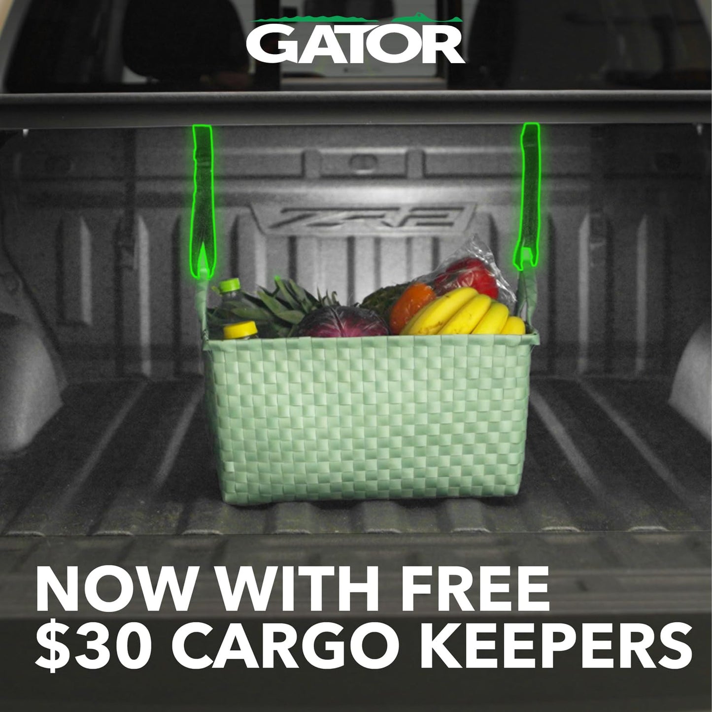 Gator Soft Tri-Fold Truck Bed Tonneau Cover w/Gear Straps | 61406 | Fits 2014-2021 Toyota Tundra (Without OE Rail System, Does not fit Trail Special Edition Bed Side Storage Boxes) 5' 5" Bed (66)