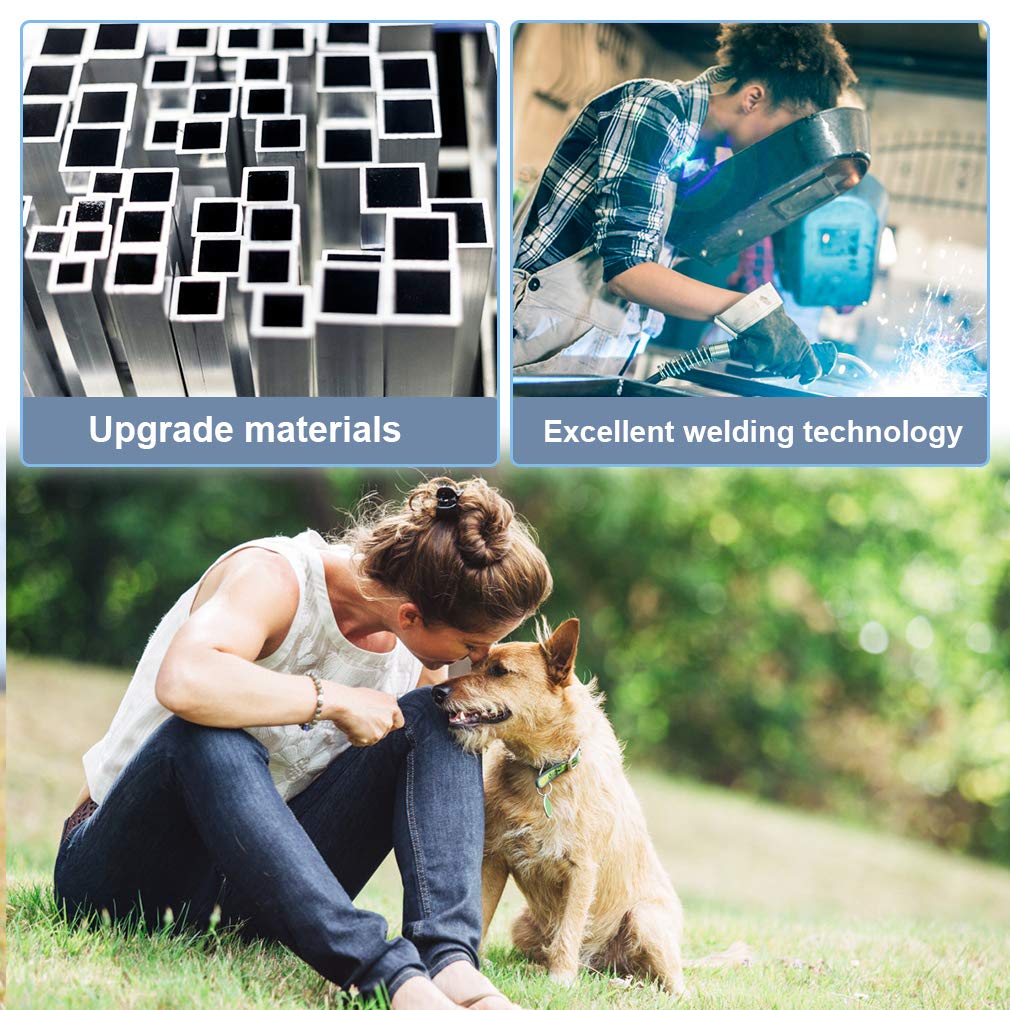BestPet Dog Pen Extra Large Indoor Outdoor Dog Fence Playpen Heavy Duty 8 Panels 40 Inches Exercise Pen Dog Crate Cage Kennel Black