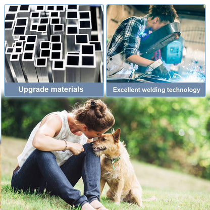 BestPet Dog Pen Extra Large Indoor Outdoor Dog Fence Playpen Heavy Duty 8 Panels 40 Inches Exercise Pen Dog Crate Cage Kennel Black