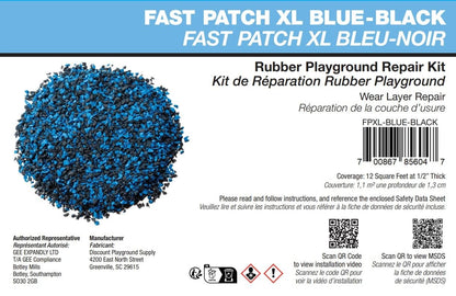 Fast Patch Poured-in-Place Surfacing Repair Kit Fix Rubber Playground (Blue/Black, XL)