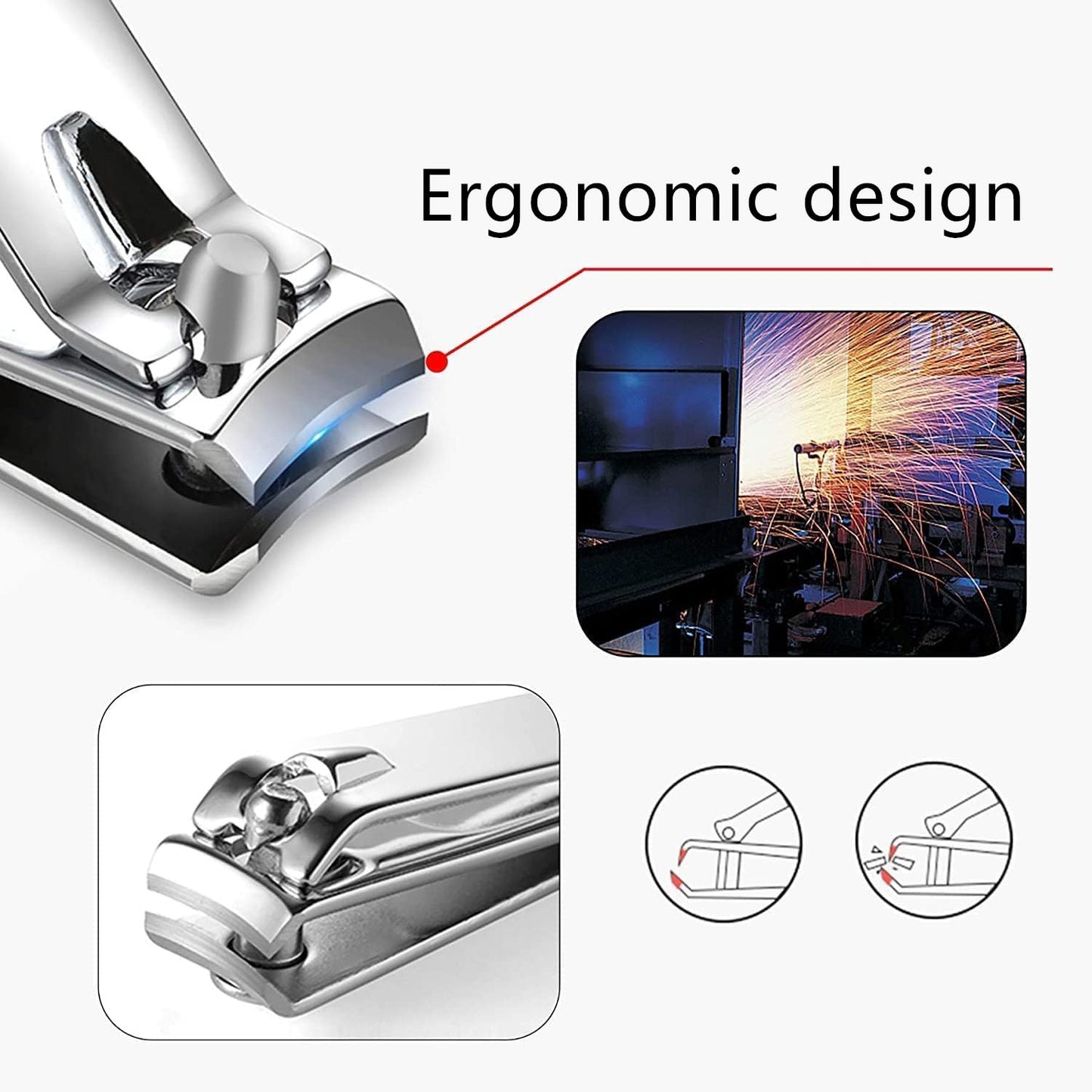 Manicure Set Nail Clipper Set Men Women Nail Clippers Toenail Fingernail Cutters Personal Care Tools Manicure Pedicure Tools with Travel Case Grooming Kit Present for Men Women Family Friends