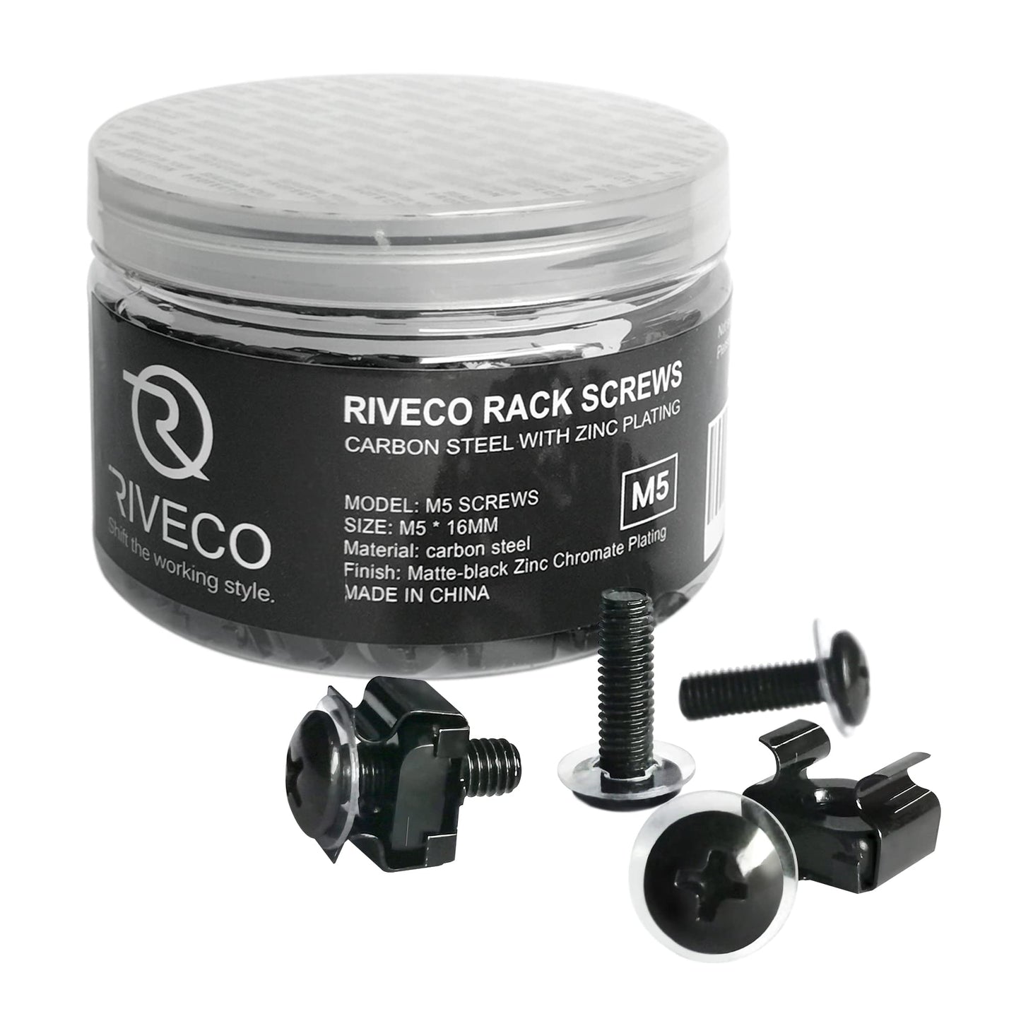 RIVECO 6U Network Rack with Top & Bottom Vented Plates- 4 Rolling Wheels Floor Standing Rack for 19" Equipment & Stereo Gear- Including Basic Rail Mount PDU Power Strip & M5 Screws 50 Sets