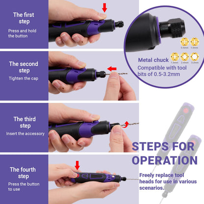 Engraving Pen Kit Rechargeable Cordless AMZNR,82 Accessories Engraving Tool for Metal,Wood,Glass,Plastic, Stone - Etching Pen - Mini Small Tool for Artisan Crafts Hand Engraver Tools Electric Carving