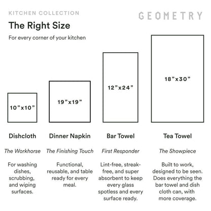 GEOMETRY Tea Towels – Spring & Summer Collection – Quick-Dry, Ultra-Absorbent, Reusable Microfiber Kitchen Towels for Drying & Cleaning - Main Squeeze - 2 Pack