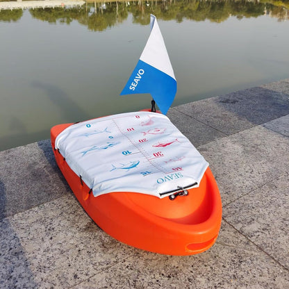 AUSLEE SEAVO Spearfishing Float Boat with Carry Straps Fishing Dive Float Buoy Spearfishing Buoy Snorkeling Freediving (Orange)