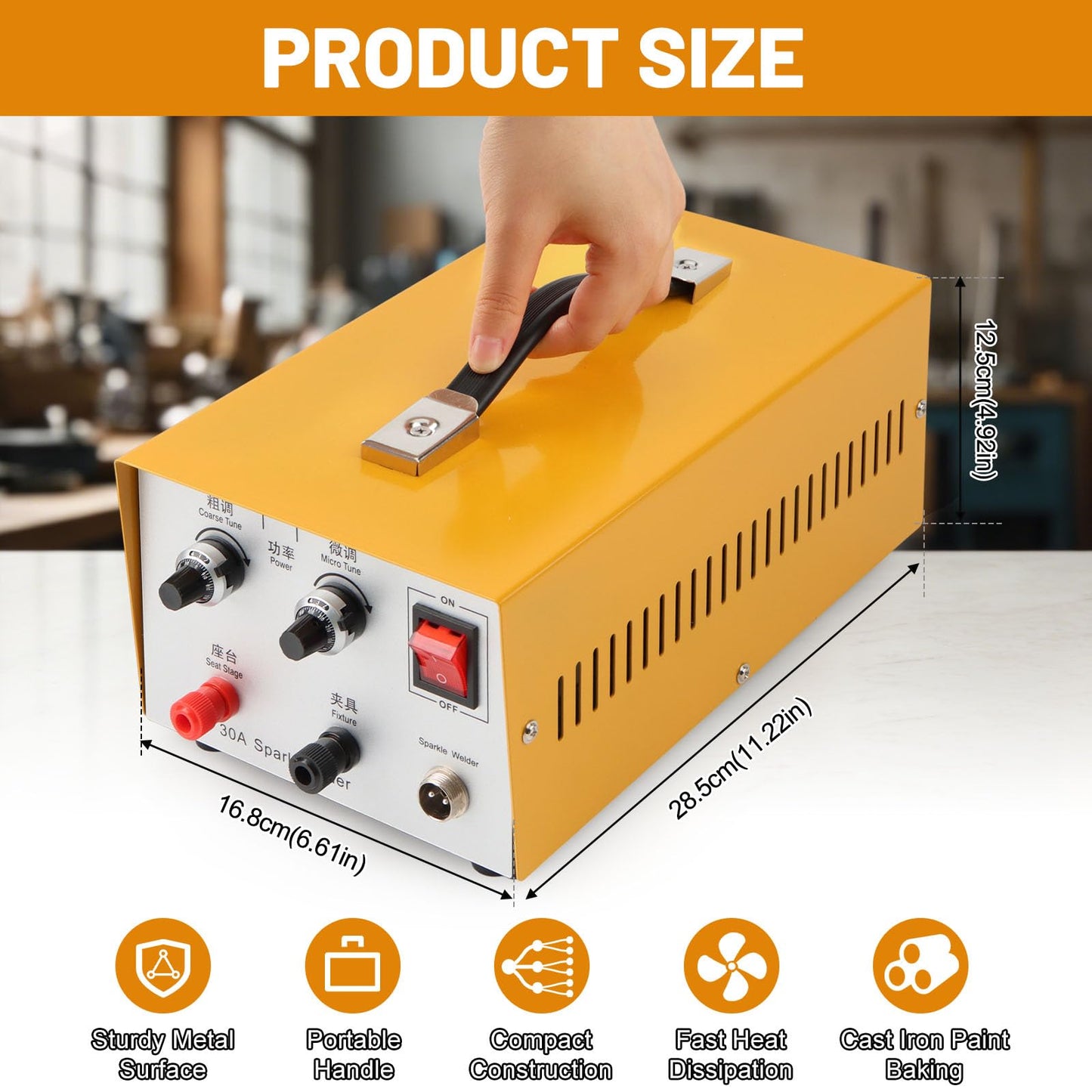 30A Jewelry Spot Welder Machine, Handheld Jewelry Spot Welder for Gold, Silver, Platinum, K Gold, Professional Pulse Arc Spot Welder, Spot Welding Equipment for Jewelry DIY Repair