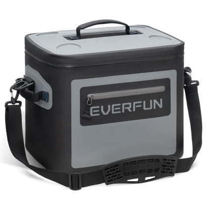 EVERFUN Soft Cooler 30 Can, Portable 24qt Insulated Small Cooling Lunch Box for Men and Women, Leakproof Ice Chest Bag for Travel, Beach, Camping, Boating, Fishing, Tailgating, Work and Picnic