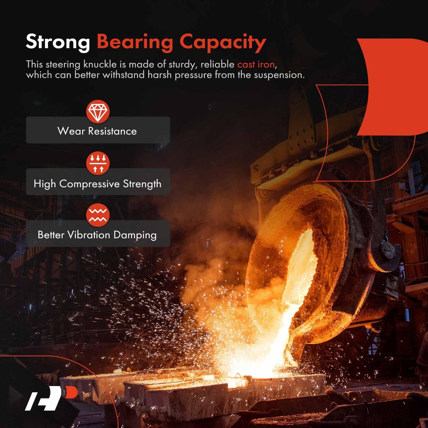 A-Premium 2 x Front Suspension, 2 inches Drop Spindles Compatible with Ford F-150 1997-2003, Expedition 1997-2002, F-150 Heritage 2004 & Lincoln Navigator 1998-2002, RWD Only