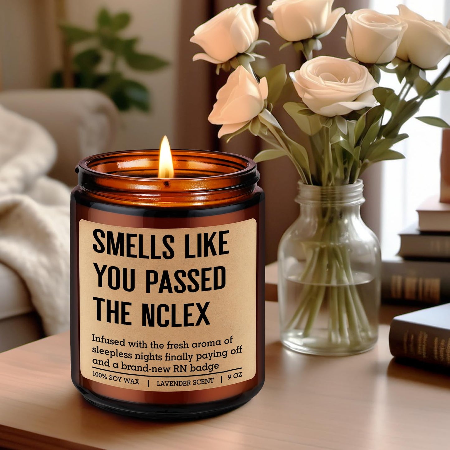 Miracu Candle, Passed The NCLEX, New RN Gifts for Nurses, Registered Nurse Gifts for Women Men, Funny Passing Board Exam, Graduation, Future RN Congratulations Presents Ideas for Nursing School Grad