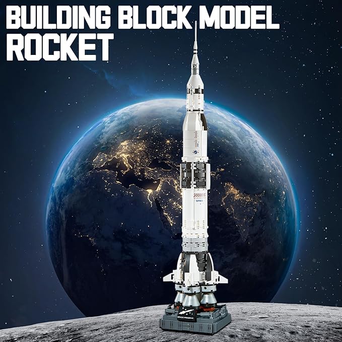 APENGBAOL Saturn V Space Rocket and Vehicles Building Blocks Set613 Precision Space Shuttle Building Block Toys for Kids .Gifts for Adults