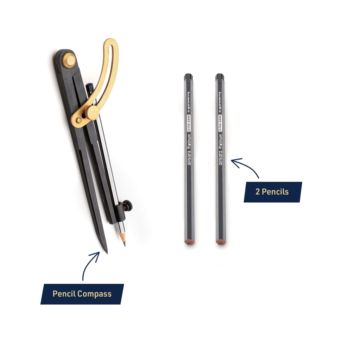 Kings County Tools 7-Piece Caliper and Compass Set | Industrial Workshop Grade Instrument | Solid Steel with Brass Fittings | Knurled Locking Nuts