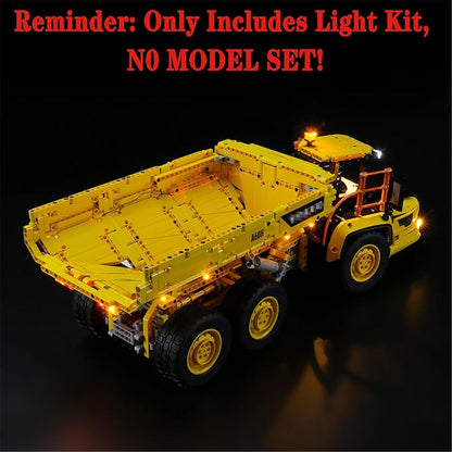LED Light Set Compatible with Lego 42114 6x6 Volvo Articulated Hauler Technic Building Blocks Model - Model Set NOT Included