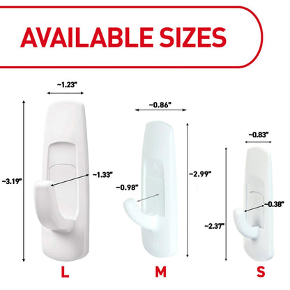 Command 5 lb Large Utility Hooks, 7 Wall Hooks and 12 Command Strips, Damage-Free Hanging with Adhesive Strips, No Tools for Hanging, Organization and Storage