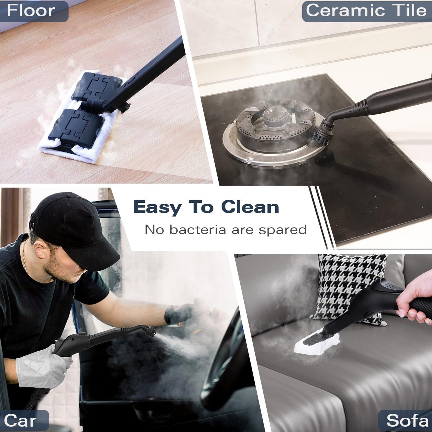 Waitbird 4.5 Bar High Pressure Steam Cleaner for Home, 248°F High Temp Handheld Steamer for Cleaning, 21-Piece Accessories Kit, Multi-Purpose Cleaner for Grease, Tile, Grout, Kitchen, Bathroom & Car