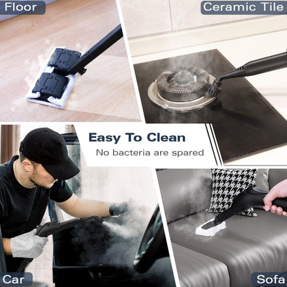 Waitbird 4.5 Bar High Pressure Steam Cleaner for Home, 248°F High Temp Handheld Steamer for Cleaning, 21-Piece Accessories Kit, Multi-Purpose Cleaner for Grease, Tile, Grout, Kitchen, Bathroom & Car