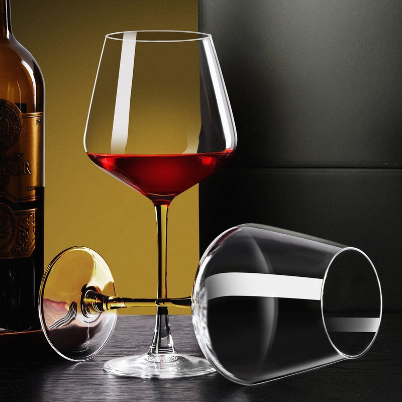 PARACITY Wine Glasses, christmas gift, Clear Glass, Long Stem Wine Glass for Red and White Wine - 10 OZ (Set of 2) (2, 16, Fluid Ounces)