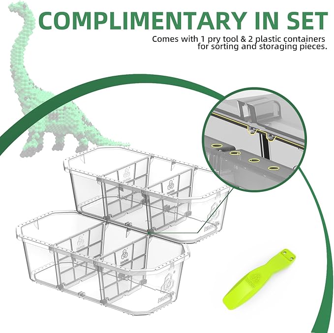 Fun Dinosaur Building Set 523PCS Green Brachiosaurus Creative Educational Toys Boys Girls 8+ Animal Figures Building Kit Model Jurassic Dino Blocks Toy Dispaly Present for Kids Adults