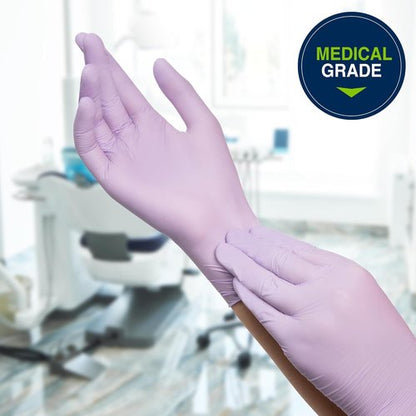 HALYARD Lavender Nitrile Exam Gloves - Powder-Free, Non-Sterile, Medium, 3.1 Mil, 9.5 Inches, Box of 250