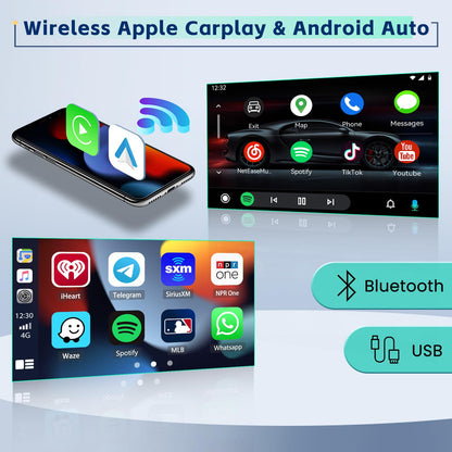 5Ghz WiFi [8Core 4G+64G] Android 15 Car Radio for Ford F150/F250/F350 2004-2014 Fusion Edge Explorer Taurus Car Stereo with Carplay Android Auto, 7 Inch HD Touchscreen with GPS Bluetooth FM/RDS SWC