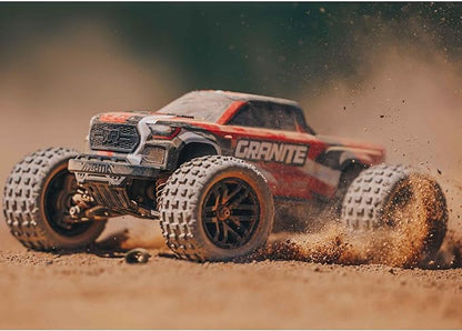 ARRMA RC Truck 1/18 Granite GROM MEGA 380 Brushed 4X4 Monster Truck RTR with Battery &amp Charger Red ARA2102T2