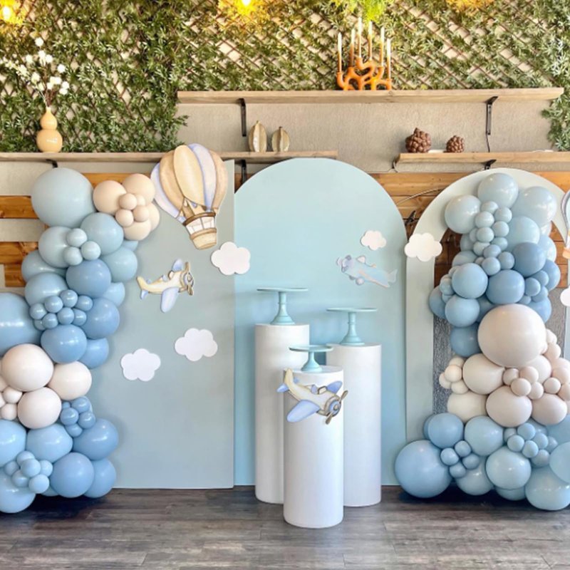Awenztech Light Blue Balloons 12 inch, Pastel Blue Latex Balloon 50pcs Party Balloons for Graduation Baby Shower Gender Reveal Wedding Birthday Party Decorations